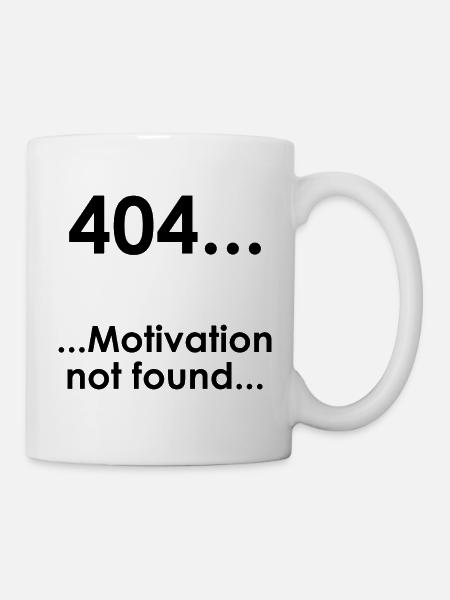 Unispruch "Error404" Student Geschenk, Studenten - Tasse - Weiß