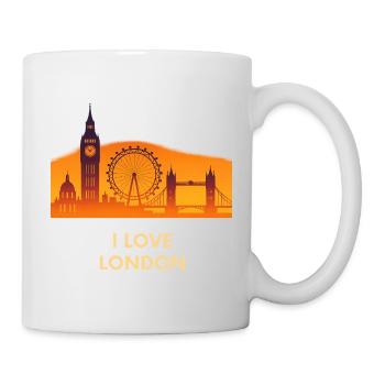 J’adore le Skyline de Londres Coucher de soleil - Mug blanc - blanc - Droite