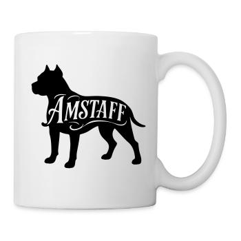 American Staffordshire Bully Great Dane Bulldog terrier - Mug blanc - blanc - Droite