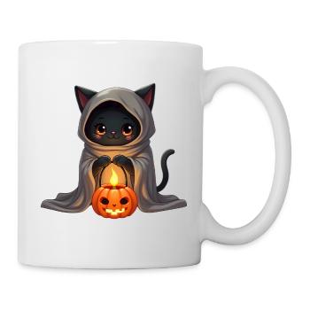 Halloween Cat with Halloween Pumpkin - Mug - white - Right