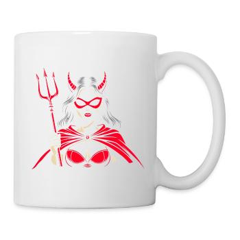Devil Trident Hell Devil Woman Woman Devil - Mug - white - Right
