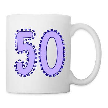 50. 50 YEARS. 50th ANNIVERSARY. 50 YEARS ANNIVERSARY. - Mug - white - Right