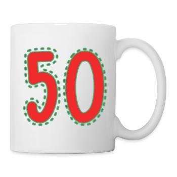 50. 50 YEARS. 50th ANNIVERSARY. 50 YEARS ANNIVERSARY. - Mug - white - Right