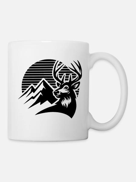 Alpine deer - Mug - white