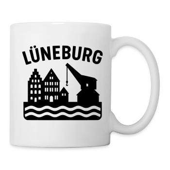 Lüneburg Hafen Kran Salz Stadt Uni  - Tasse - Weiß - Rechts