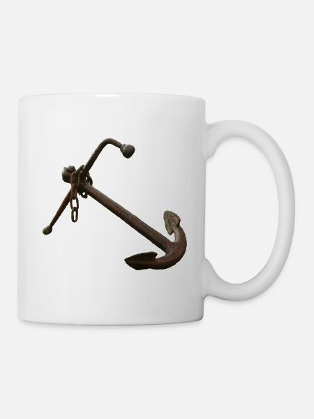 Verrosteter Anker Nautik - Tasse - Weiß