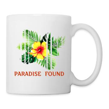 Tropisches Hibiskusparadies gefunden - Tasse - Weiß - Rechts