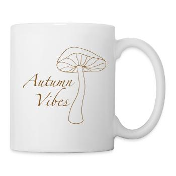 Herbstpilz Vibes - Tasse - Weiß - Rechts