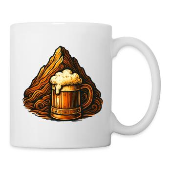 Bergbier Landschaft: Hopfenfeuer - Tasse - Weiß - Rechts