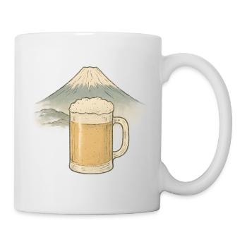 Bière au sommet de la montagne - Mug blanc - blanc - Droite