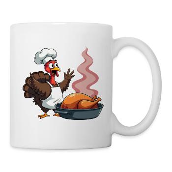 Cuisinier de dinde de Thanksgiving - Mug blanc - blanc - Droite
