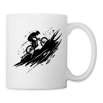 Mountain Bike Illustration Mountainbiking - Mug - white - Right