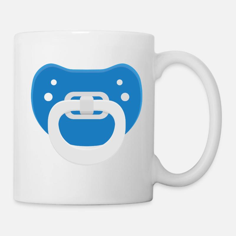 Blue pacifier - Mug - white