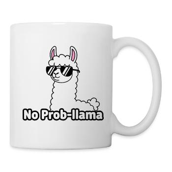 Llama with Sunglasses No Prob Mom - Mug - white - Right