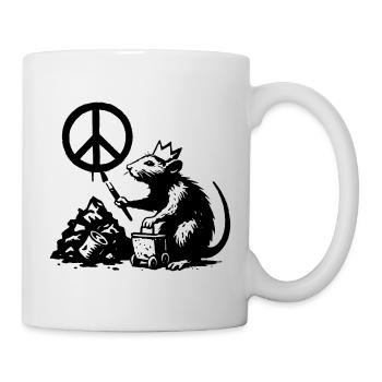 Un rat appelle à la paix - Mug blanc - blanc - Droite