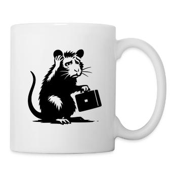 Desperate office rat - Mug - white - Right