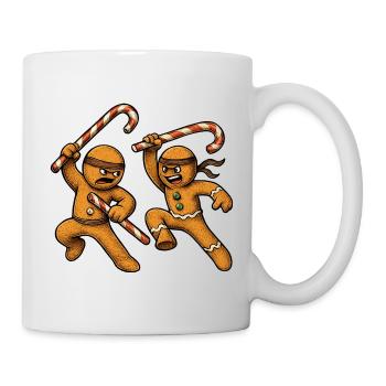 Weihnachts-Lebkuchenmänner - Tasse - Weiß - Rechts