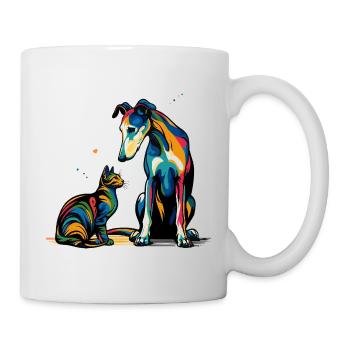 Rencontre colorée des meilleurs amis - Mug blanc - blanc - Droite