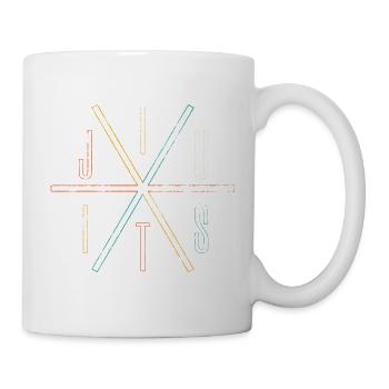Jiu Jitsu Minimalistisches Grafikdesign - Tasse - Weiß - Rechts
