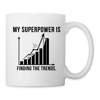 Superpuissance des tendances : trouver les tendances - Mug blanc - blanc - Droite