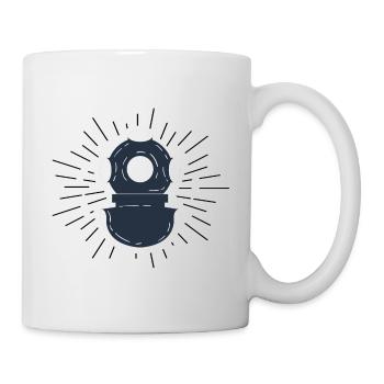 Nautic Design Deep Sea Diver Helmet Print - Mug - white - Right