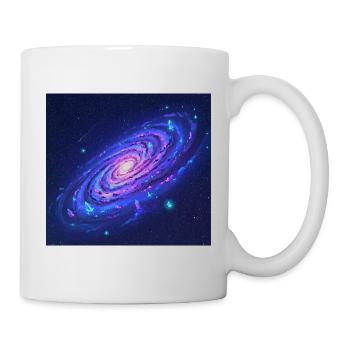 Neon Galaxie Spiral Kristalle - Tasse - Weiß - Rechts