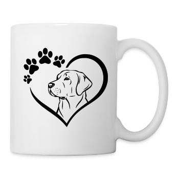 Labrador Retriever Drawing - Mug - white - Right