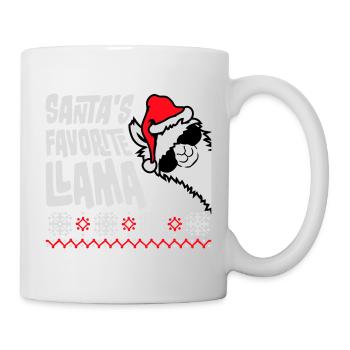 Santa's Favorite Llama Cool Side Sunglasses - Mug - white - Right
