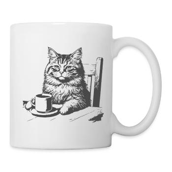 Cat Coffee Moment - Mug - white - Right