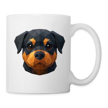 Chiot Rottweiler mignon – Polygon Dog Design - Mug blanc - blanc - Droite