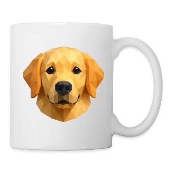Polygon Golden Retriever Geometric Dog Design - Mug - white - Right