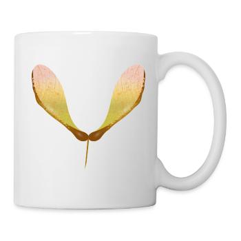Delicate maple seed – autumnal nature motif - Mug - white - Right