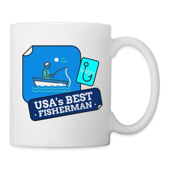 USA's Best Fisherman Design - Mug - white - Right