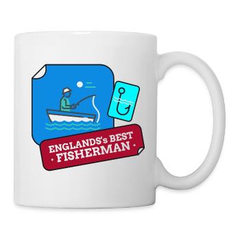 Le meilleur design de pêcheur d’Angleterre - Mug blanc - blanc - Droite