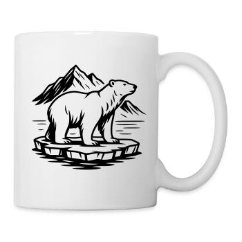 ours blanc - Mug blanc - blanc - Droite