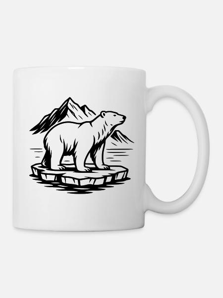 ours blanc - Mug blanc - blanc