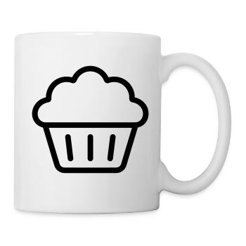 Muffin - Tasse - Weiß - Rechts