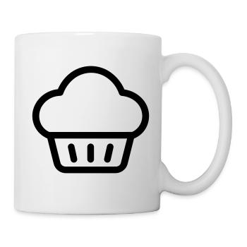Muffin - Tasse - Weiß - Rechts