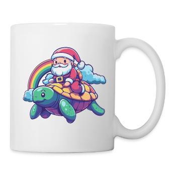 Turtle Santa Claus Christmas - Mug - white - Right