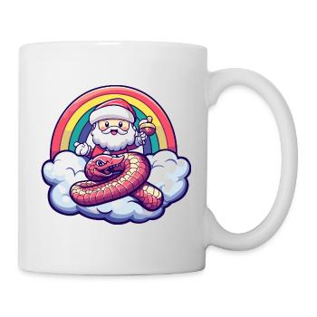 Snake Cobra Santa Claus Christmas - Mug - white - Right