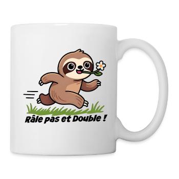 Curious Sloth and Flower - Mug - white - Right