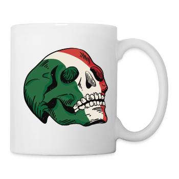 Illustration du drapeau italien du crâne - Mug blanc - blanc - Droite