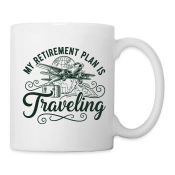 Le plan de retraite voyage - Mug blanc - blanc - Droite