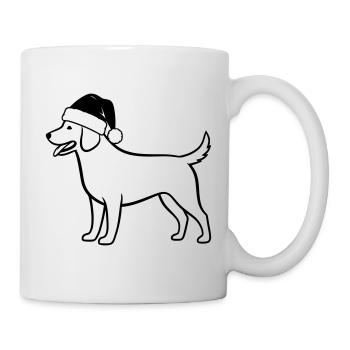 Christmas Dog Cartoon Illustration - Mug - white - Right