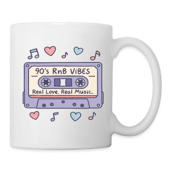 90s RnB Vibes Cassette – Retro Music Nostalgia - Mug - white - Right