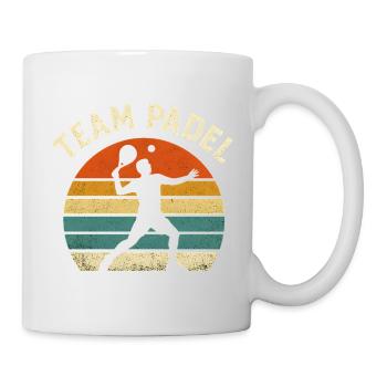 Team Padel Rétro Coucher Soleil - Mug blanc - blanc - Droite