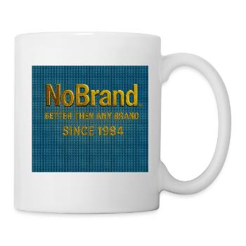 Texte NoBrand Gold sur denim - Mug blanc - blanc - Droite
