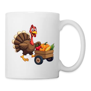 Thanksgiving Drôle Dinde de Thanksgiving - Mug blanc - blanc - Droite