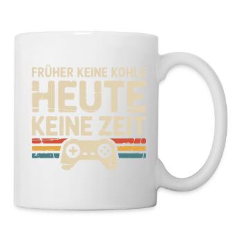 Pas d’argent dans le passé, pas de temps aujourd’hui - Mug blanc - blanc - Droite