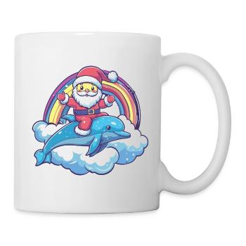 Dolphin Santa Claus Christmas - Mug - white - Right